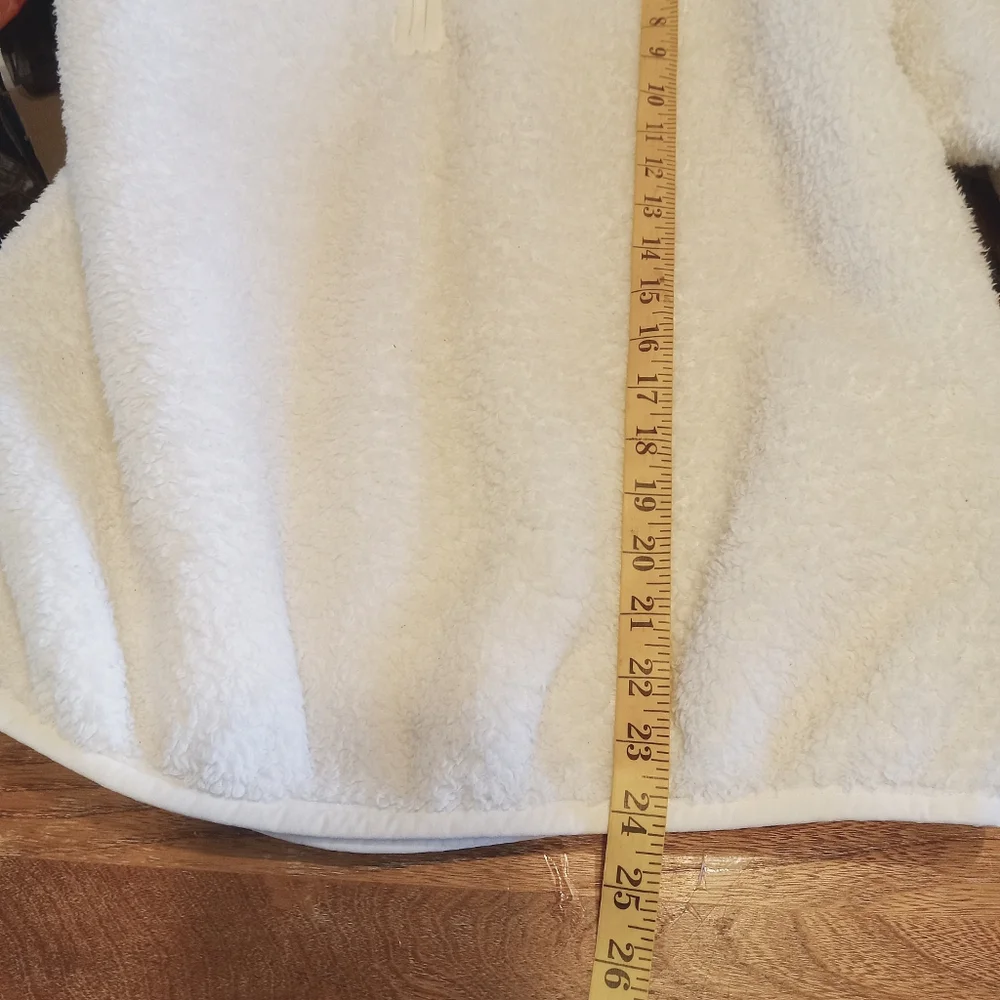 PATAGONIA Size Med Los Gatos 1/4 Zip Pullover White - Picture 4 of 6